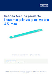 Inserto pinza per vetro 45 mm Scheda tecnica prodotto IT