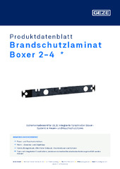 Brandschutzlaminat Boxer 2-4  * Produktdatenblatt DE