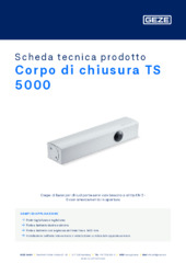 Corpo di chiusura TS 5000 Scheda tecnica prodotto IT