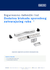 Dodatna blokada sporednog zatvarajućeg ruba  * Sigurnosno-tehnički list HR