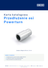 Przedłużenie osi Powerturn Karta katalogowa PL