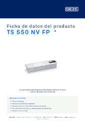 TS 550 NV FP  * Ficha de datos del producto ES