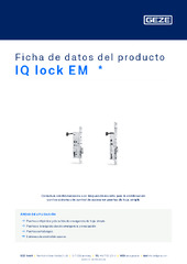 IQ lock EM  * Ficha de datos del producto ES