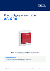 AS 500 Productgegevens tabel NL