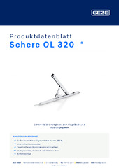 Schere OL 320  * Produktdatenblatt DE