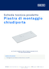 Piastra di montaggio chiudiporta Scheda tecnica prodotto IT