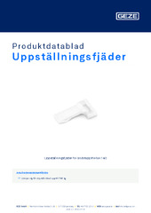 Uppställningsfjäder Produktdatablad SV