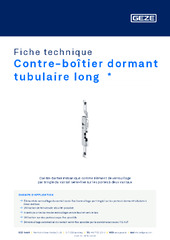 Contre-boîtier dormant tubulaire long  * Fiche technique FR