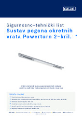 Sustav pogona okretnih vrata Powerturn 2-kril.  * Sigurnosno-tehnički list HR