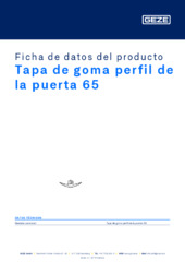 Abdeckgummi Türprofil 65 Ficha de datos del producto ES