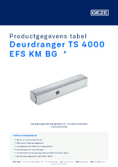 Deurdranger TS 4000 EFS KM BG  * Productgegevens tabel NL