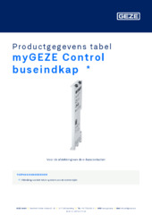 myGEZE Control buseindkap  * Productgegevens tabel NL