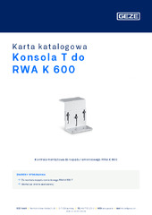 Konsola T do RWA K 600 Karta katalogowa PL
