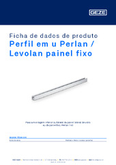 Perfil em u Perlan / Levolan painel fixo Ficha de dados de produto PT