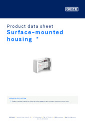 Surface-mounted housing  * Product data sheet EN