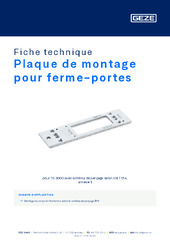 Plaque de montage pour ferme-portes Fiche technique FR