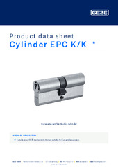 Cylinder EPC K/K  * Product data sheet EN