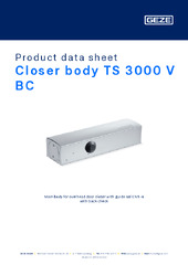 Closer body TS 3000 V BC Product data sheet EN