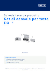 Set di console per tetto D3  * Scheda tecnica prodotto IT