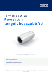 Powerturn tengelyhosszabbító Termék adatlap HU