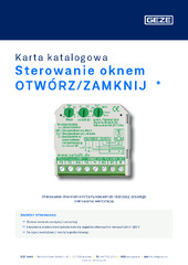 Sterowanie oknem OTWÓRZ/ZAMKNIJ  * Karta katalogowa PL