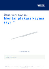 Montaj plakası kayma rayı  * Ürün veri sayfası TR