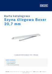 Szyna ślizgowa Boxer 20,7 mm Karta katalogowa PL