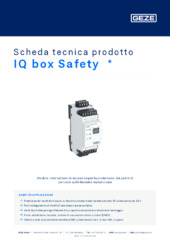 IQ box Safety  * Scheda tecnica prodotto IT
