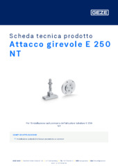 Attacco girevole E 250 NT Scheda tecnica prodotto IT