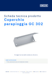 Coperchio parapioggia GC 302 Scheda tecnica prodotto IT