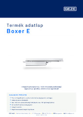Boxer E Termék adatlap HU