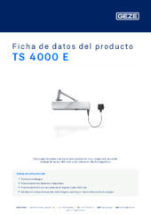 TS 4000 E Ficha de datos del producto ES