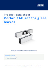 Perlan 140 set for glass leaves Product data sheet EN