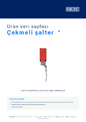 Çekmeli şalter  * Ürün veri sayfası TR