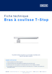 Bras à coulisse T-Stop Fiche technique FR