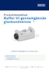 Buffer til gennemgående glasbundskinne  * Produktdatablad DA