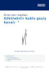 Sökülebilir kablo geçiş kanalı  * Ürün veri sayfası TR
