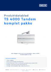 TS 4000 Tandem komplet pakke Produktdatablad DA