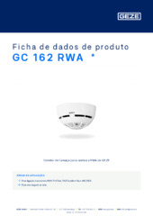 GC 162 RWA  * Ficha de dados de produto PT