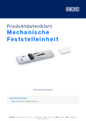 Mechanische Feststelleinheit Produktdatenblatt DE