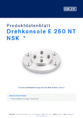 Drehkonsole E 250 NT NSK  * Produktdatenblatt DE