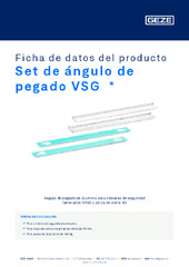 Set de ángulo de pegado VSG  * Ficha de datos del producto ES
