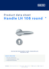 Handle LH 108 round  * Product data sheet EN