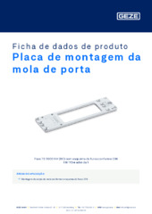 Placa de montagem da mola de porta Ficha de dados de produto PT