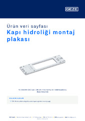 Kapı hidroliği montaj plakası Ürün veri sayfası TR