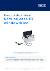 Service case IQ windowdrive Product data sheet EN