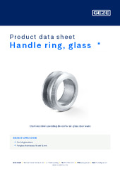Handle ring, glass  * Product data sheet EN