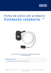 Contacto rotatorio  * Ficha de datos del producto ES