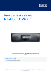 Radar ECW8  * Product data sheet EN