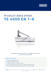 TS 4000 EN 1-6 Product data sheet EN